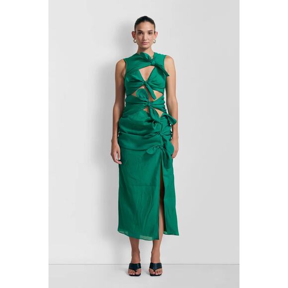 the wolf gang allegra cutout midi dress The Wolf Gang Allegra Cutout Midi Dress at MarketFair Shoppes in Princeton, NJ